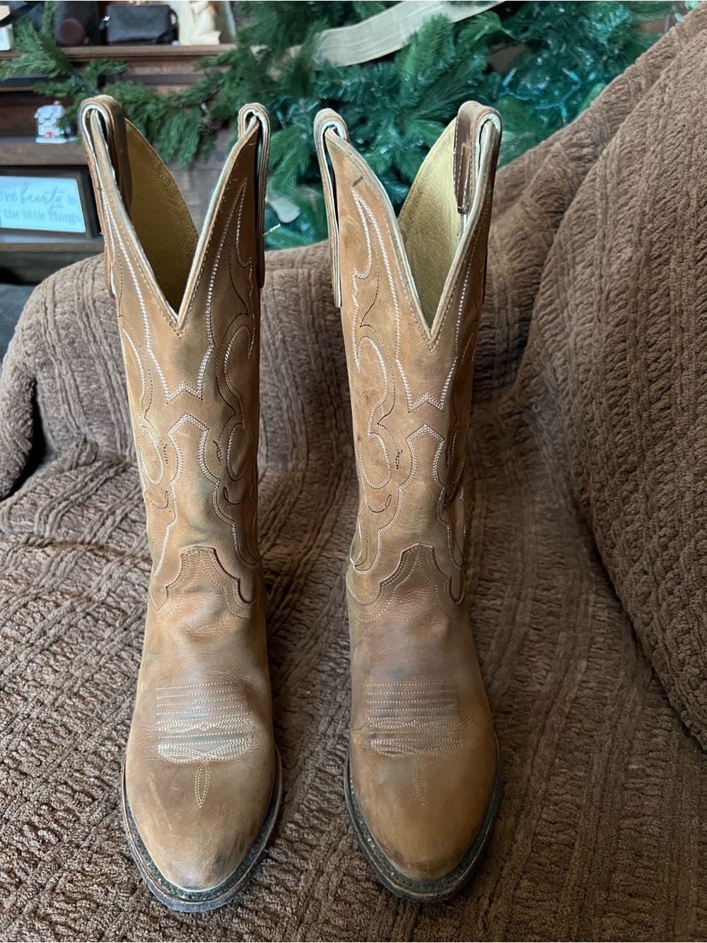 Idyllwind Tan Leather Western Combat Boots